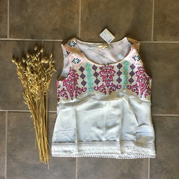 Odd Molly New 100% Silk Embroidered Blouse 1 (Sm), 2 (Md), 3 (Lg), 4 (XL) - Picture 1 of 4